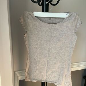 H&M Light Gray Cap Sleeve Tee